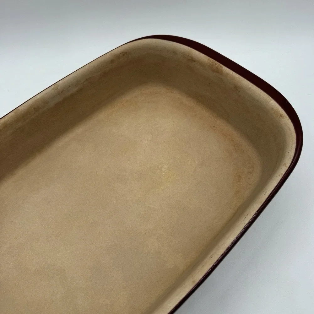 Pampered Chef 1338 Cranberry 9x13 New Traditions Baker Stoneware Seasoned Stone